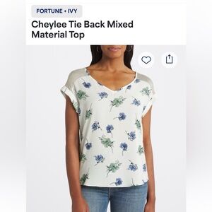 Stitchfix Fortune + Ivy Tie back top